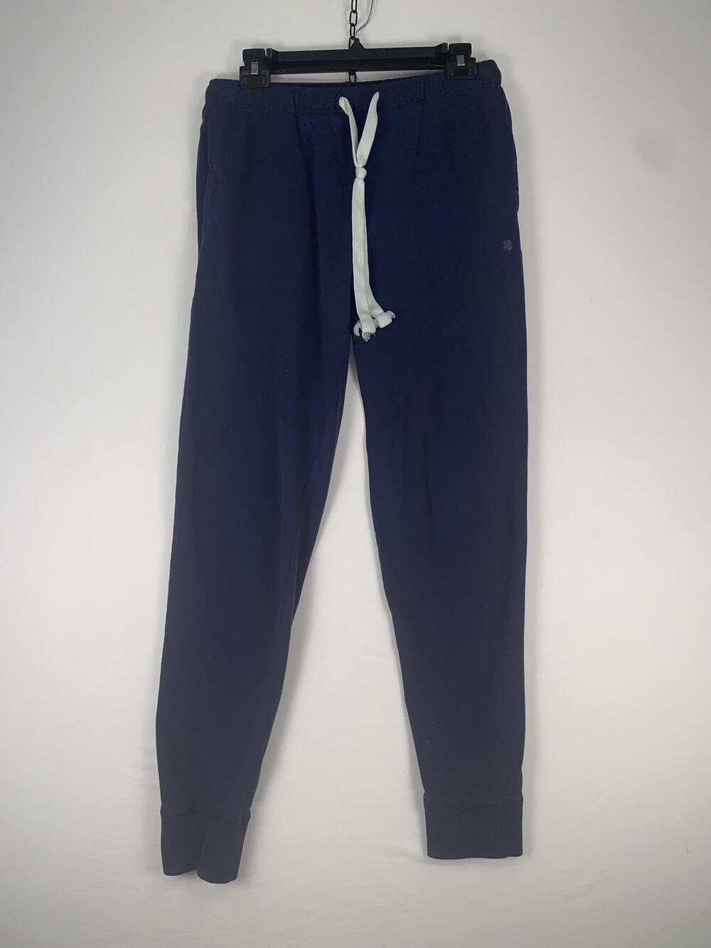 Lucky Brand Pajama Pants Mens Large Blue Knit Drawstring Cuffed Soft Sleepwear
